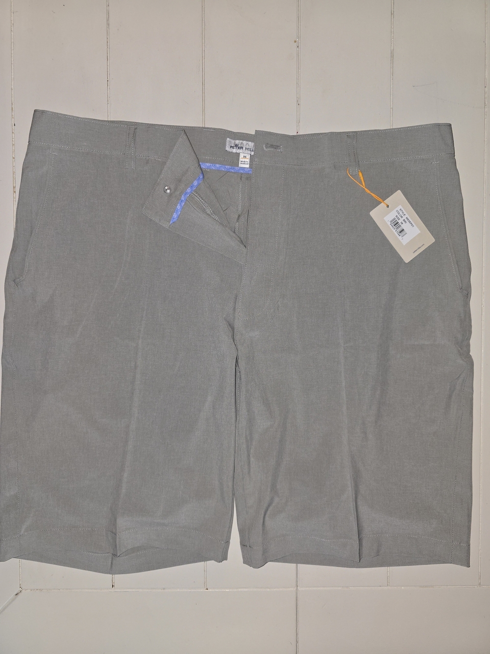 Peter Millar Shackleford Performance Hybrid Golf Shorts Grey NWT 38